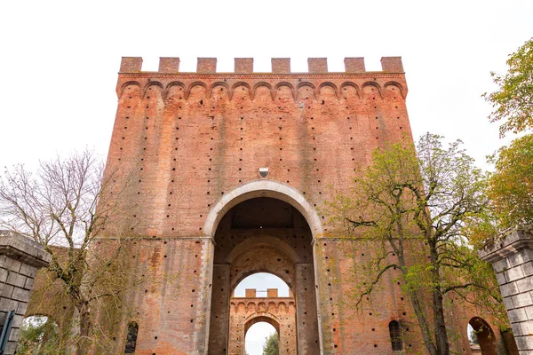 Porta Romana One Portals Medieval Walls Siena Located Cassia Siena — Stock Photo, Image