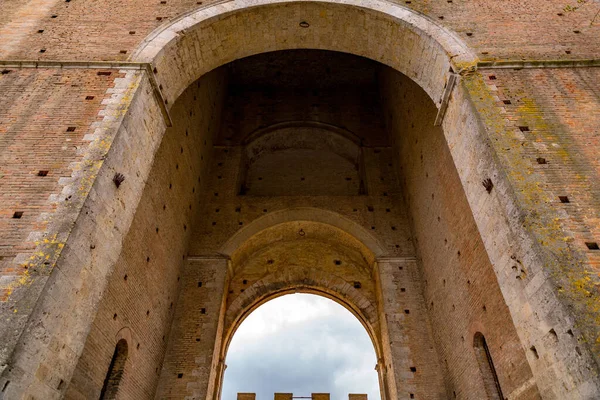 Siena Italy Apr 2022 Porta Romana One Portals Medieval Walls —  Fotos de Stock