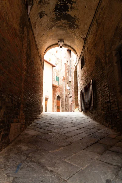Generische Architektur Und Straßenansichten Der Historischen Italienischen Stadt Siena Der — Stockfoto