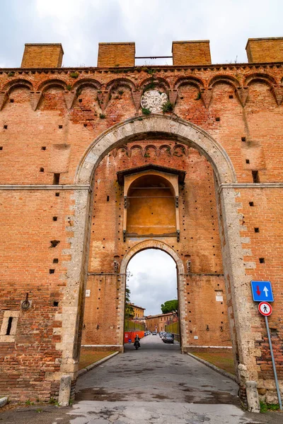 Siena Italy Apr 2022 Porta Romana One Portals Medieval Walls — ストック写真