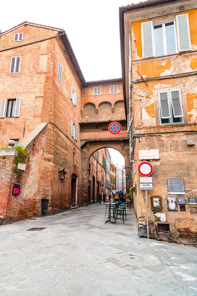 Siena Italy Apr 2022 Generic Architecture Street View Historical Italian — Fotografia de Stock