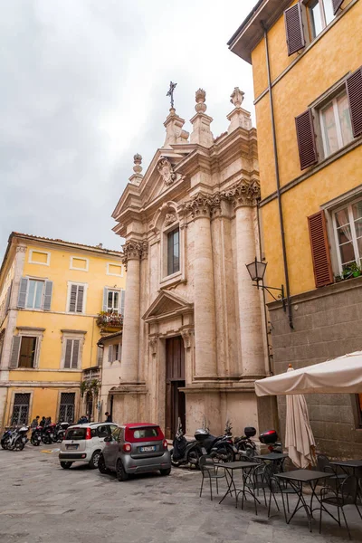 Siena Itálie Apr 2022 Pohled Exteriéru Barokní Budovy San Giorgio — Stock fotografie