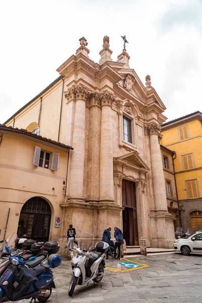 Siena Olaszország Apr 2022 Külső Kilátás Barokk Épület San Giorgio — Stock Fotó