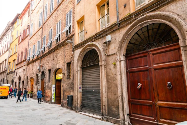 Siena Italy Apr 2022 Generic Architecture Street View Historical Italian — Zdjęcie stockowe