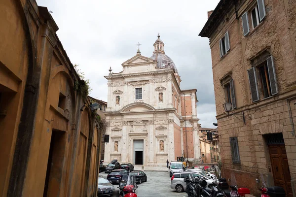 Siena Itália Apr 2022 Insigne Collegiata Santa Maria Provenzano Estilo — Fotografia de Stock