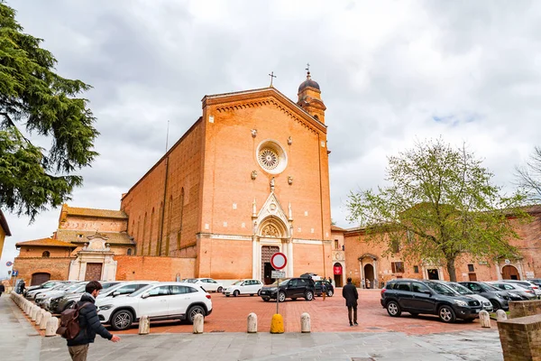 Siena Italië Apr 2022 San Francesco Een Gotische Stijl Basiliek — Stockfoto