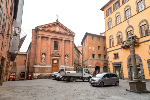 Siena Olaszország Apr 2022 San Cristoforo Egy Római Katolikus Templom — Stock Fotó