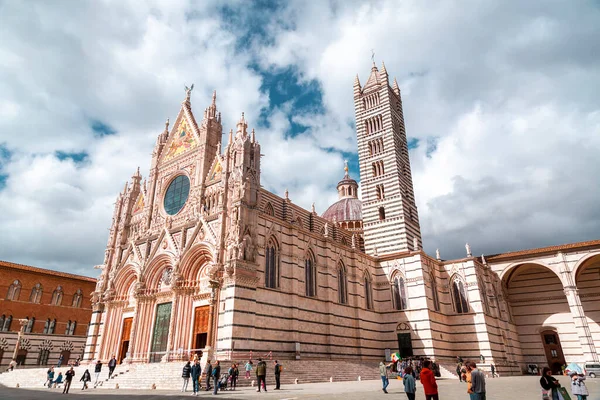 Siena Italy Apr 2022 Siena Cathedral Medieval Church Siena Dedicated —  Fotos de Stock