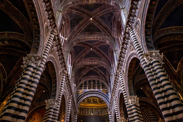 Siena Itálie Apr 2022 Interiérový Pohled Sienskou Katedrálu Sieně Věnovaný — Stock fotografie