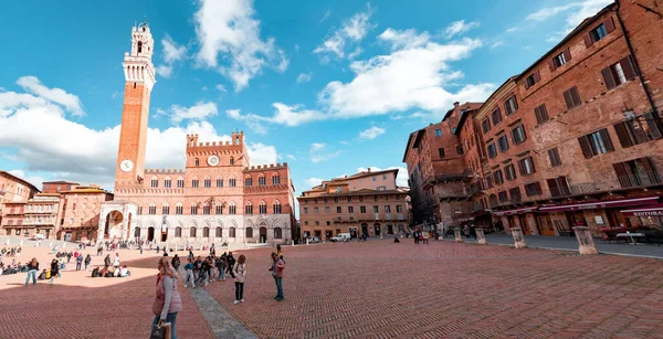 Siena Italy Apr 2022 Palazzo Pubblico Town Hall Palace Located — Stock fotografie