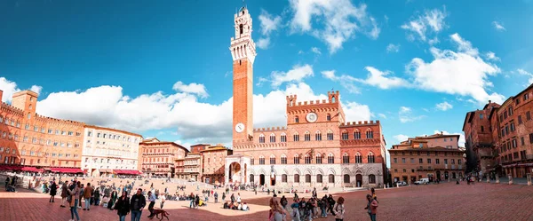 Siena Italy Apr 2022 Palazzo Pubblico Town Hall Palace Located — 图库照片