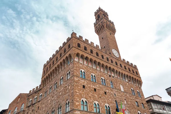 stock image Florence, Italy - April 6, 2022: Palazzio Vecchio, the Old Palace at the Signoria Square in Florence, Tuscany, Italy.