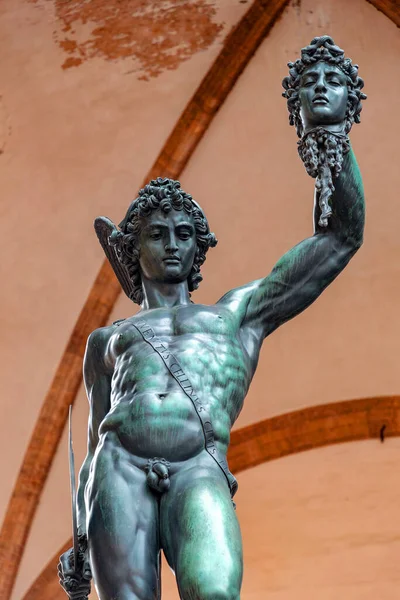 Florence Italie Avril 2022 Sculptures Loggia Dei Lanzi Bâtiment Sur — Photo