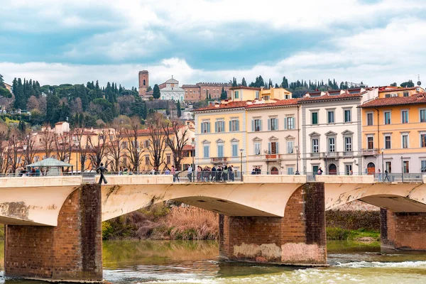 Florencia Italia Abril 2022 Ponte Alle Grazie Puente Reconstruido Después — Foto de Stock