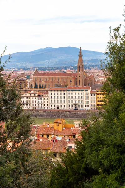 Florencja Włochy Kwietnia 2022 Panoramiczny Widok Florencję Ogrodów Róży Giardini — Zdjęcie stockowe