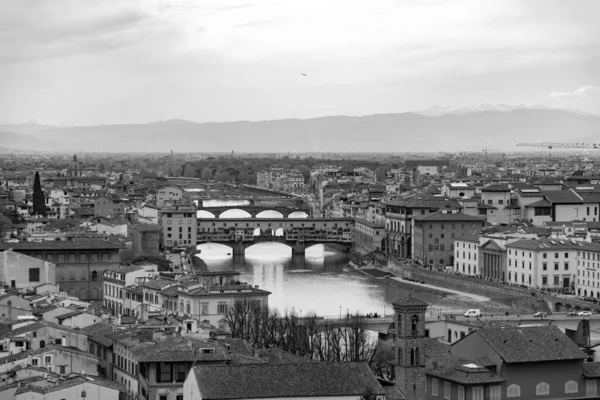 Florence Italië April 2022 Panoramisch Uitzicht Stad Florence Vanaf Rozentuin — Stockfoto