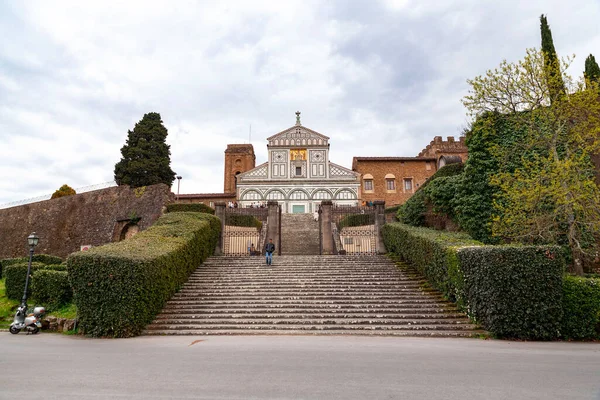 Firenze Italia Apr 2022 San Miniato Monte Una Basilica Firenze — Foto Stock