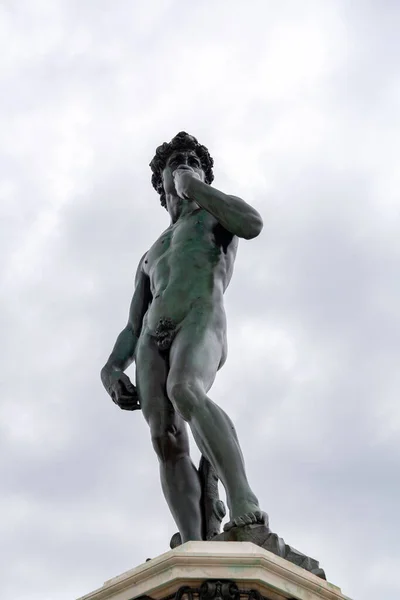 Florença Itália Apr 2022 Replica David Escultura Piazzale Michelangelo Uma — Fotografia de Stock
