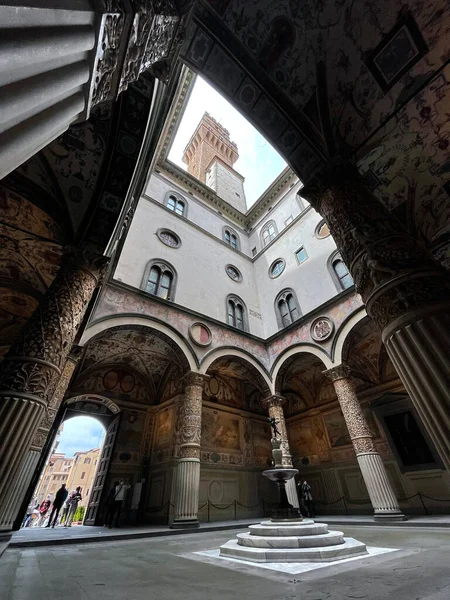 Florens Italien April 2022 Palazzio Vecchio Det Gamla Palatset Vid — Stockfoto