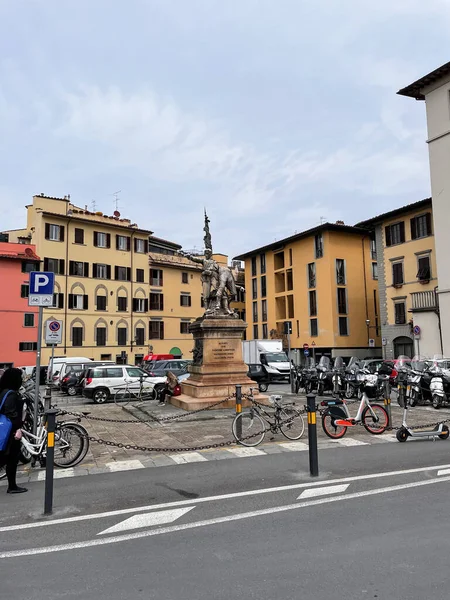 Florencie Itálie Dubna 2022 Památník Piazza Mentana Raně Století Venkovní — Stock fotografie