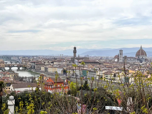 Firenze Aprile 2022 Veduta Panoramica Della Città Firenze Dai Giardini — Foto Stock
