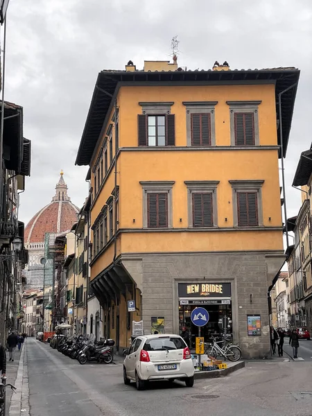 Φλωρεντία Ιταλία Απριλίου 2022 Τυπική Αρχιτεκτονική Και Θέα Στο Δρόμο — Φωτογραφία Αρχείου
