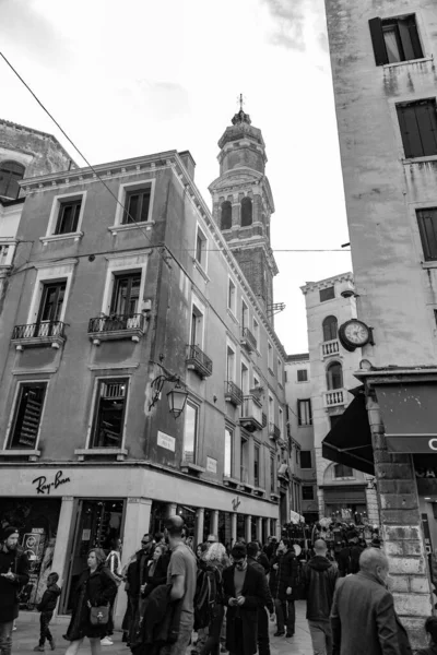 Венеция Италия Апреля 2022 Типичная Венецианская Архитектура Вид Улицу Венеции — стоковое фото