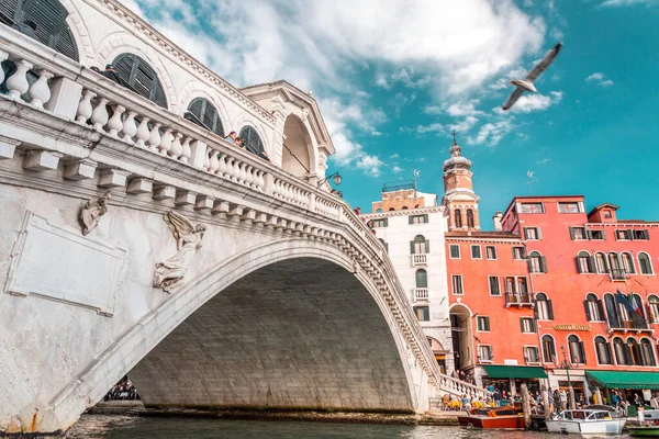 Venise Italie Avril 2022 Pont Rialto Ponte Rialto Est Ancien — Photo