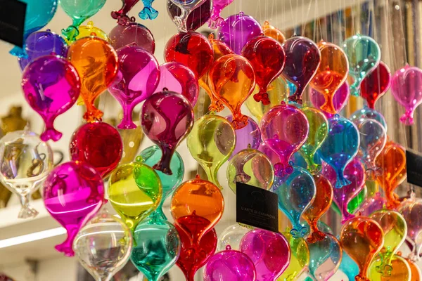 Wenecja Włochy Kwietnia 2022 Ręcznie Robione Szklane Figurki Balonów Widziane — Zdjęcie stockowe