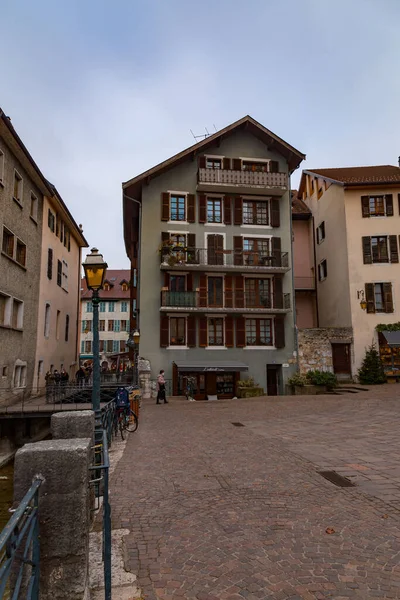 Annecy Francia Gennaio 2022 Veduta Panoramica Dei Bellissimi Edifici Storici — Foto Stock