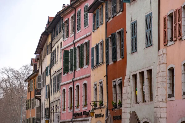 Annecy Frankreich Januar 2022 Szenische Ansicht Der Schönen Historischen Gebäude — Stockfoto