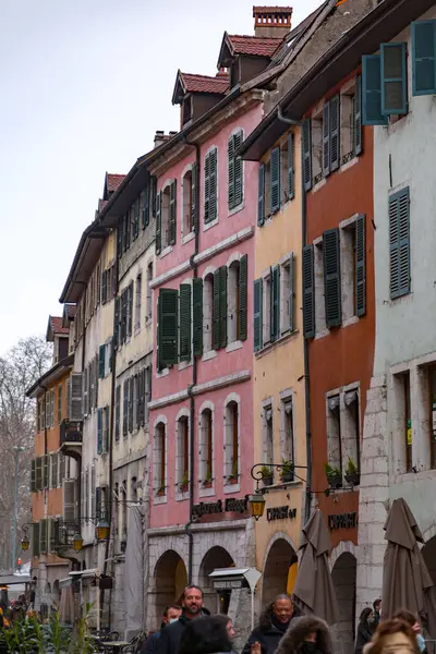 Annecy Frankreich Januar 2022 Szenische Ansicht Der Schönen Historischen Gebäude — Stockfoto