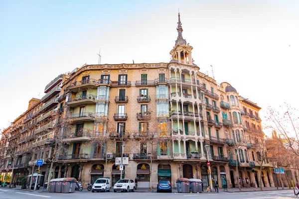 Barcelona Spain Feb 2022 Generic Architecture Street View Barcelona Catalonia — 스톡 사진