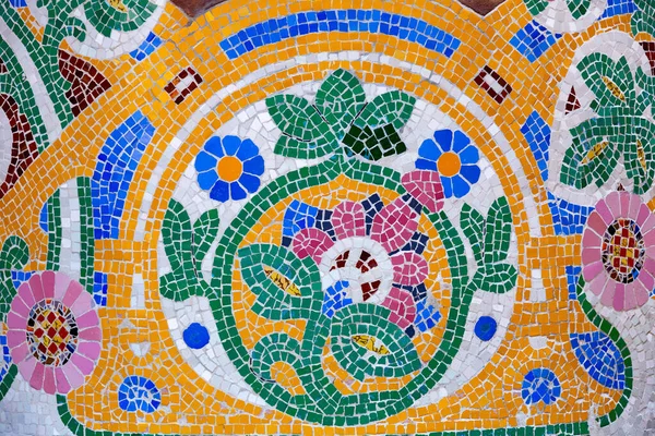 Barcelona España Feb 2022 Detalle Del Mosaico Del Palau Música —  Fotos de Stock