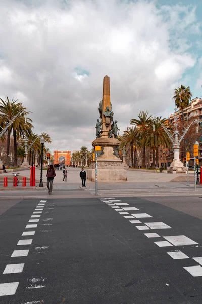 Barcelona España Feb 2022 Monumento Rius Taulet Ubicado Parc Ciutadella —  Fotos de Stock