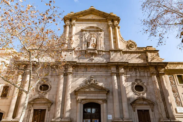 Барселона Іспанія Feb 2022 Церква Сан Мігель Дель Пуерто Знаходиться — стокове фото