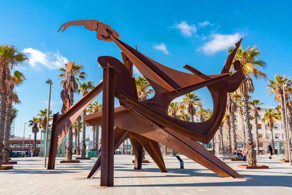 Барселона Испания Feb 2022 Современная Скульптура Альфредо Ланца 2004 Года — стоковое фото