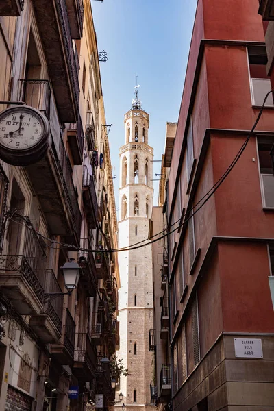 バルセロナ スペイン 2022年2月10日 バルセロナのリベラ地区にあるサンタ マリア マル教会は 1329年から1383年の間に建てられました — ストック写真