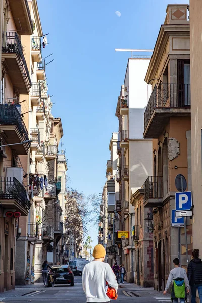 Βαρκελώνη Ισπανία Φεβρουαρίου 2022 Γενική Αρχιτεκτονική Και Θέα Στο Δρόμο — Φωτογραφία Αρχείου