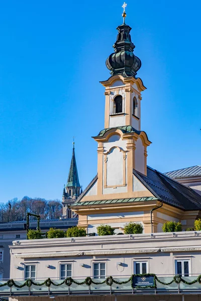 Salzburg Austria Desember 2021 Residenzplatz Adalah Alun Alun Besar Yang — Stok Foto