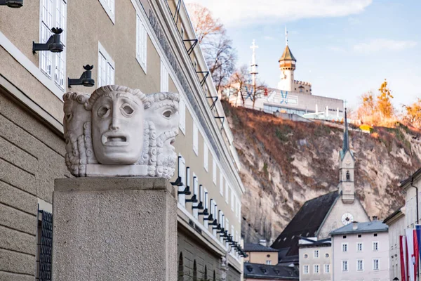 Зальцбург Австрія Грудня 2021 Року Вигляд Вулицю Будівлі Старому Місті — стокове фото