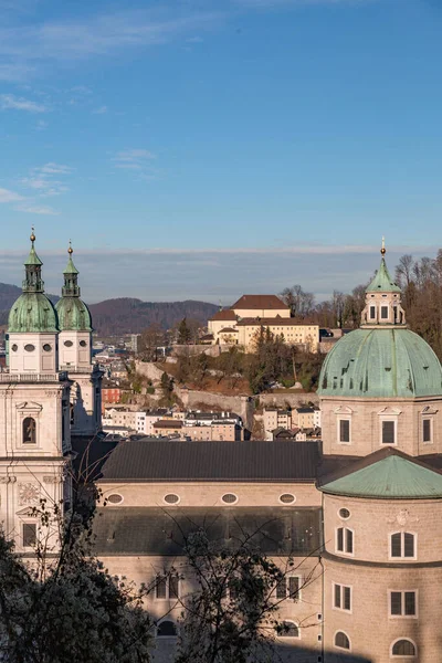 Salcburk Rakousko Prosince 2021 Salcburská Katedrála Nebo Dom Salzburg Starém — Stock fotografie