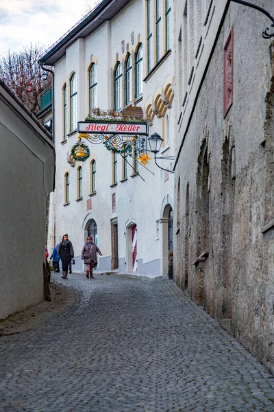 Salzbourg Autriche Décembre 2021 Vue Sur Rue Les Bâtiments Dans — Photo