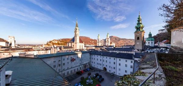 Salzburgo Austria Diciembre 2021 Vista Ciudad Salzburgo Desde Arriba Capital —  Fotos de Stock