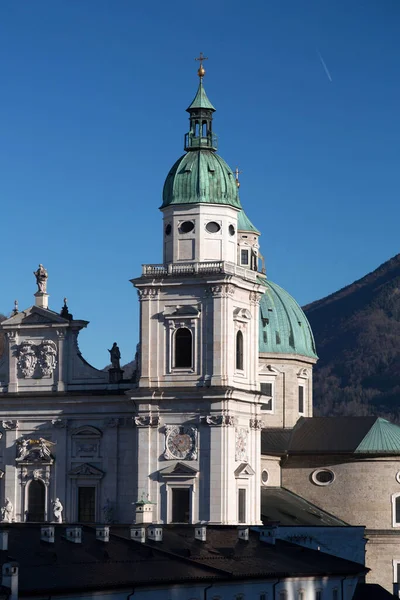 Καθεδρικός Ναός Του Σάλτσμπουργκ Dom Salzburg Στην Παλιά Πόλη Altstadt — Φωτογραφία Αρχείου