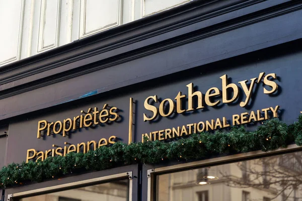 Paris France January 2022 Sotheby International Realty Paris Branch Logo — 스톡 사진