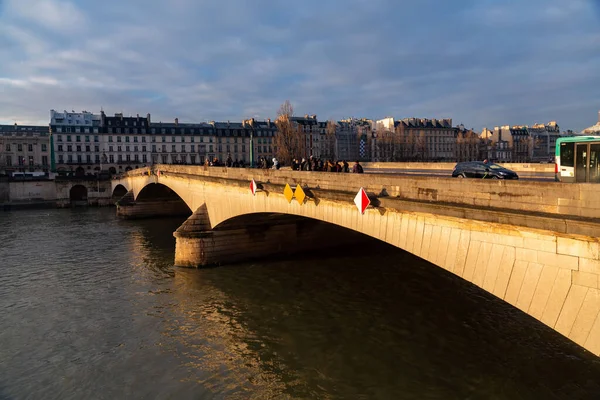 Paris França Janeiro 2022 Pont Royal Ponte Real Sobre Rio — Fotografia de Stock