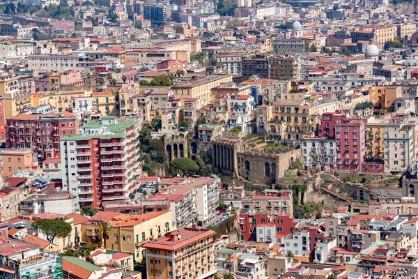 Naples Italy April 2022 Aerial Cityscape View City Naples Castel — Stock Photo, Image