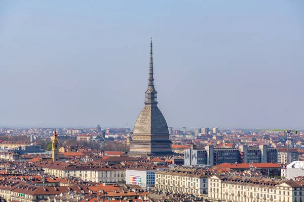 Torino Olaszország Március 2022 Légi Felvétel Olasz Város Torino Főváros — Stock Fotó