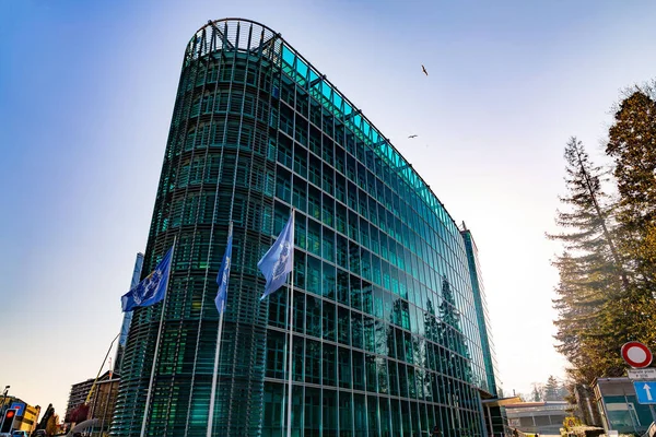 stock image Geneva, Switzerland - 25 March 2022: The World Meteorological Organization building in Geneva, Switzerland.